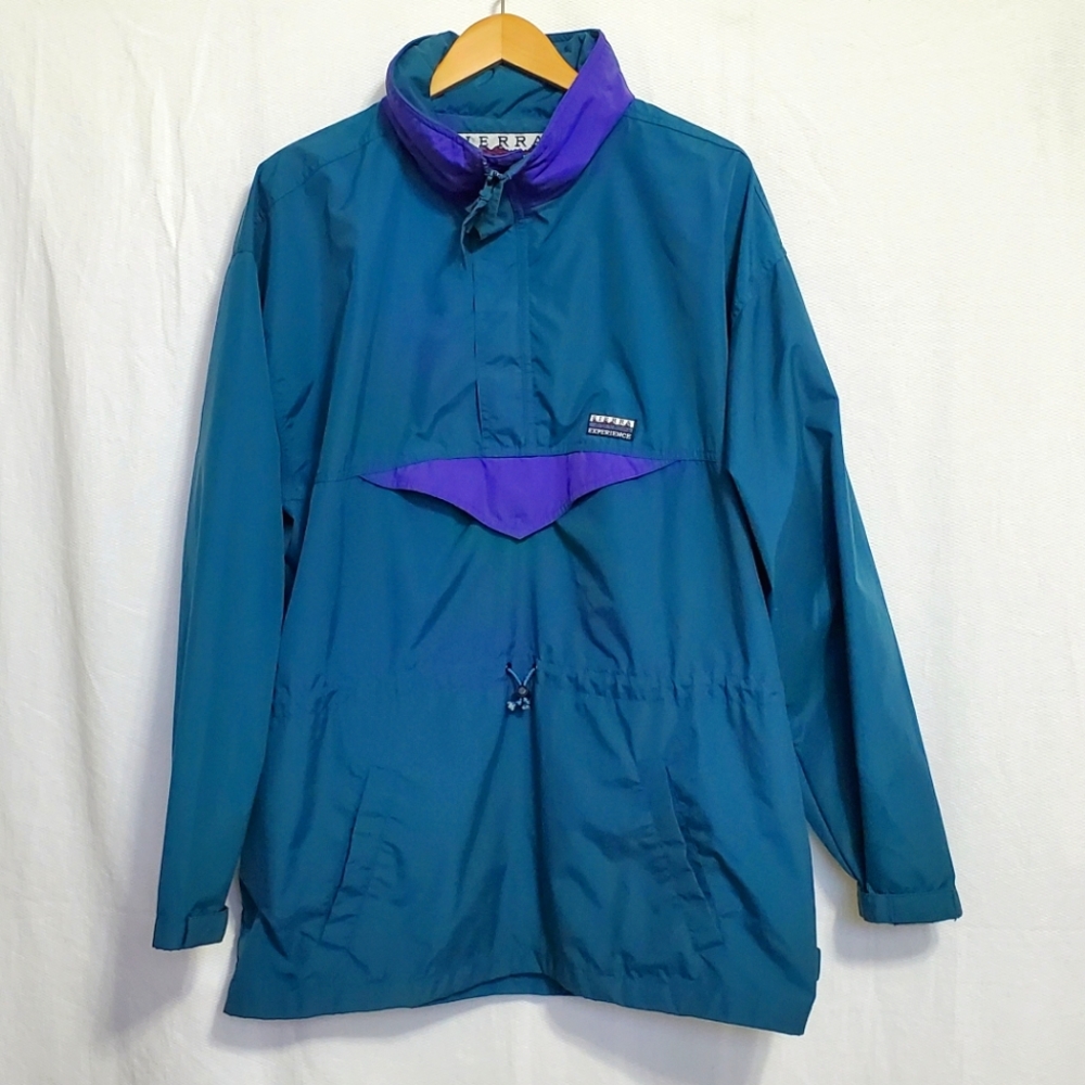 Vintage Sierra Experience Quarter Zip Windbreaker All Weather Jacket Mens XL